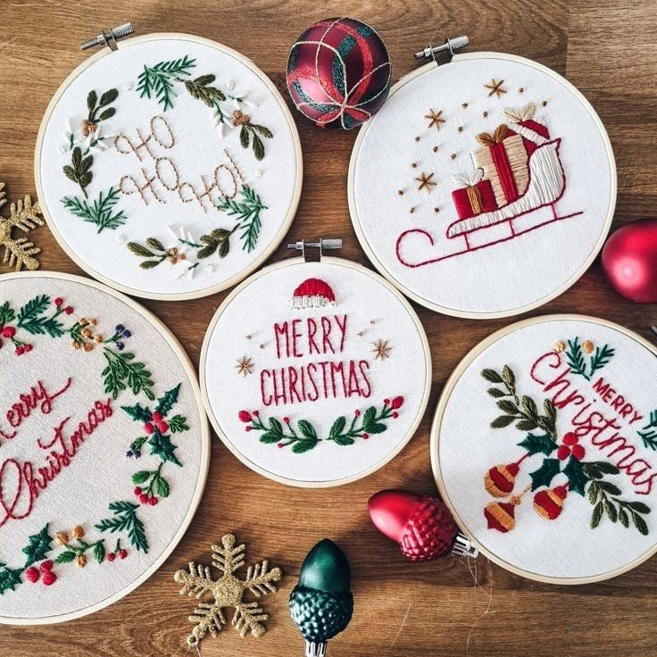 Embroider your own Xmas Decoration, sip & meet new friends!