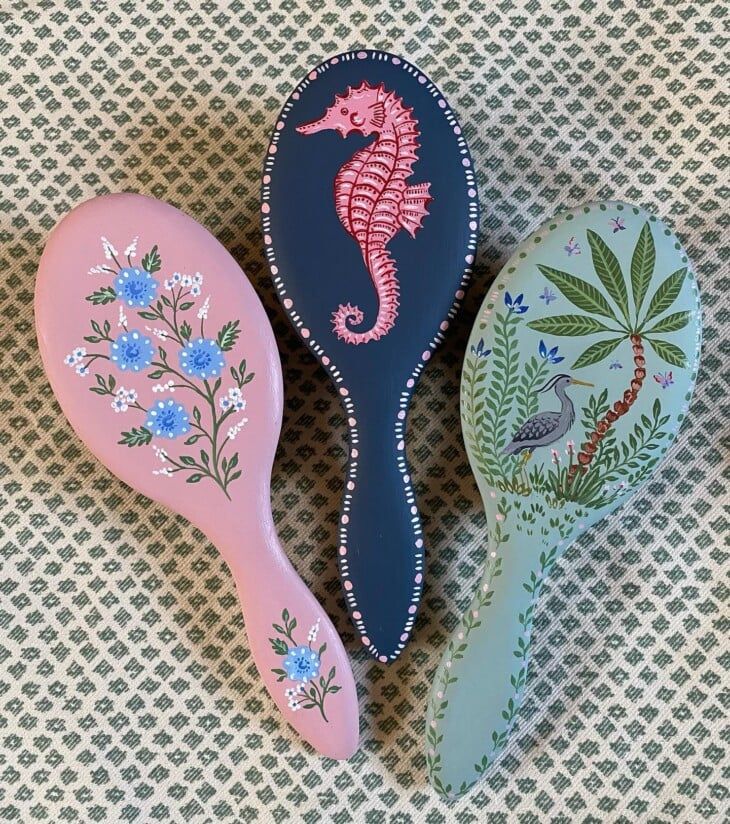 Design your own hair brush, sip and make new friends!