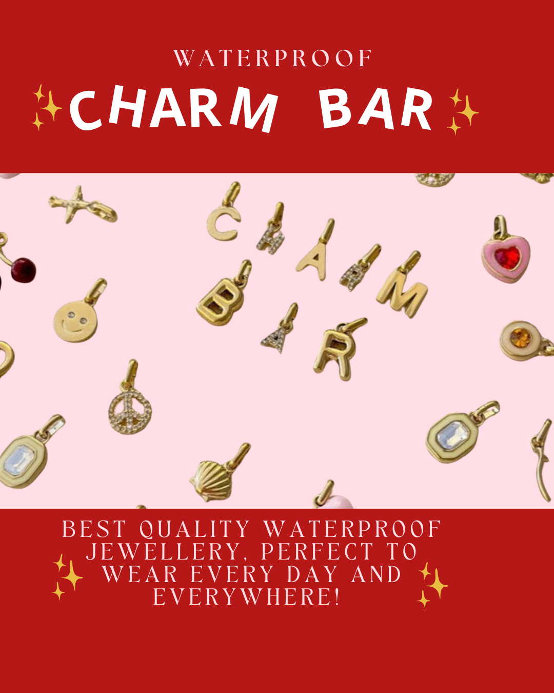 🎀 WATERPROOF CHARM BAR, SIP & CONNECT ✨🎀