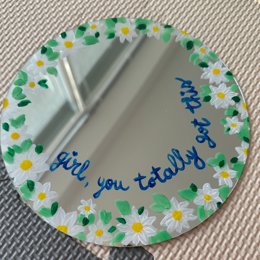 Hello New Year: hand-painted your own motivational mirror, sip & start the year with creative connections!