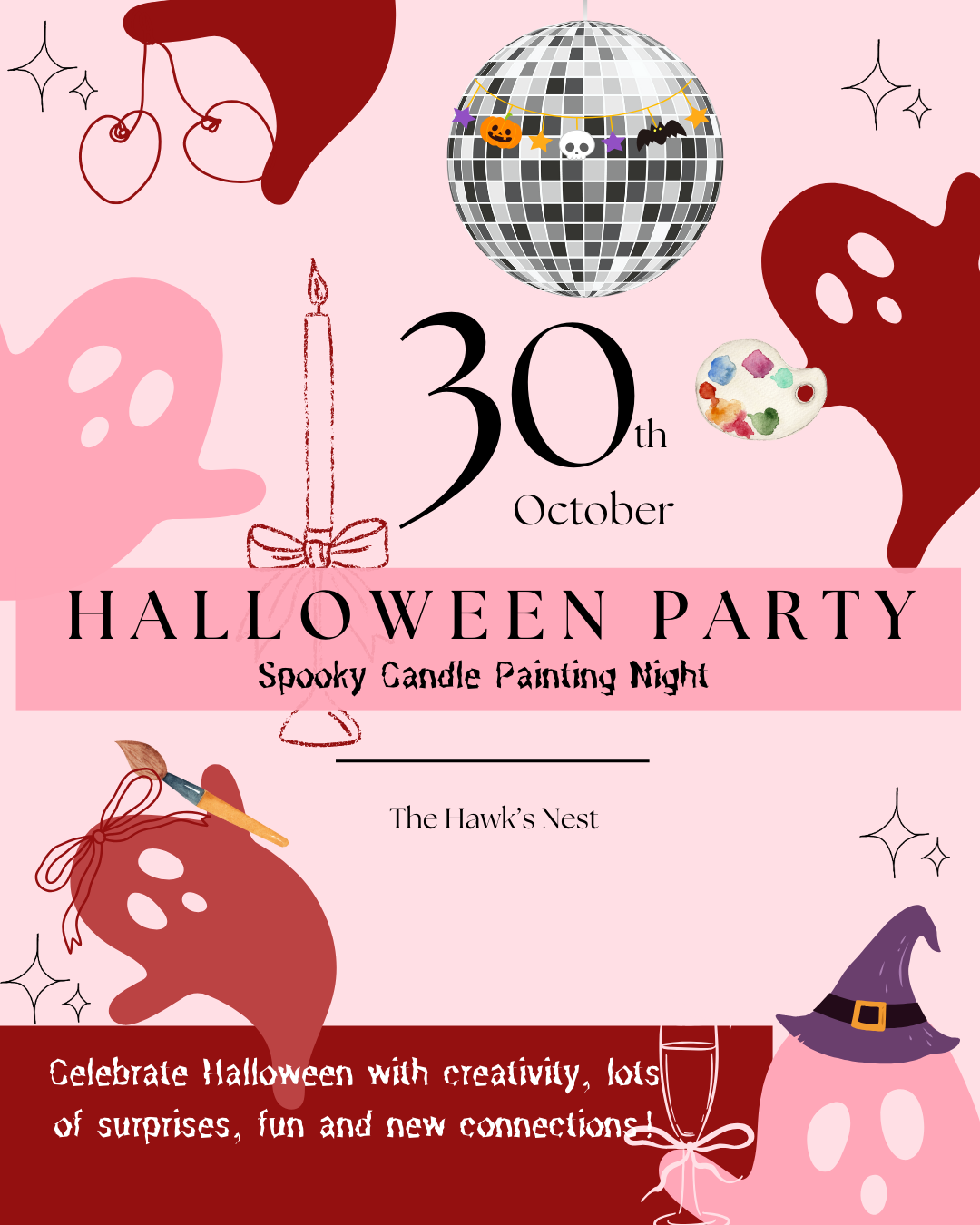 HALLOWEEN PARTY 👻🎃🎉: Candle painting and plenty of spooky surprises for a super fun night!