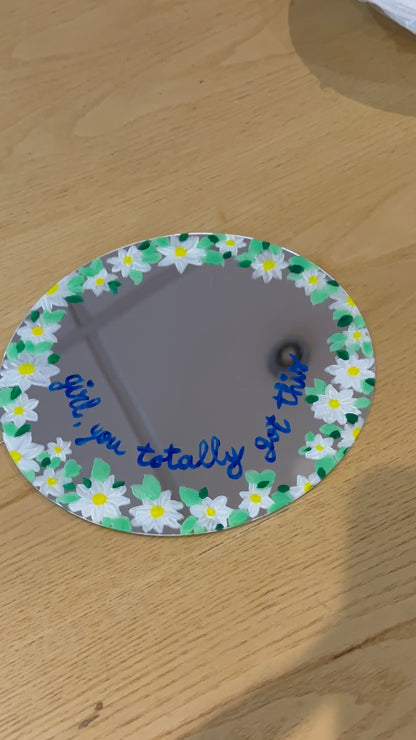 Hello New Year: hand-painted your own motivational mirror, sip & start the year with creative connections!