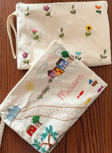 Embroider your beauty bag, sip and chat