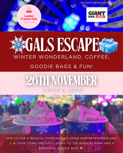 🎨 Gals Evening Escape: Winter Wonderland, coffee, goodie bags & fun! 🎁✨