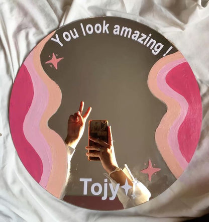 Hello New Year: hand-painted your own motivational mirror, sip & start the year with creative connections!