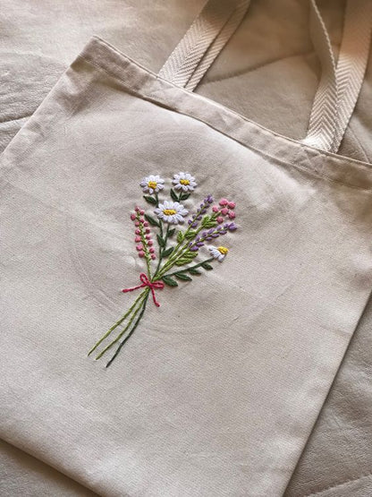 Embroider your own tote bag, sip & meet new friends!
