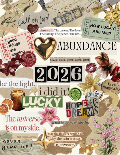 2026 Journaling: Design moodboard postcards to carry with you and remind yourself of your goals and inner strength ✨