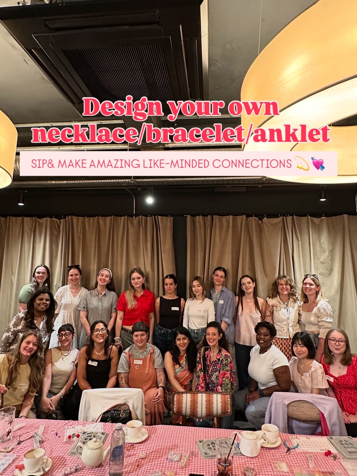 Design your own necklace/bracelet/anklet and meet like-minded friends!