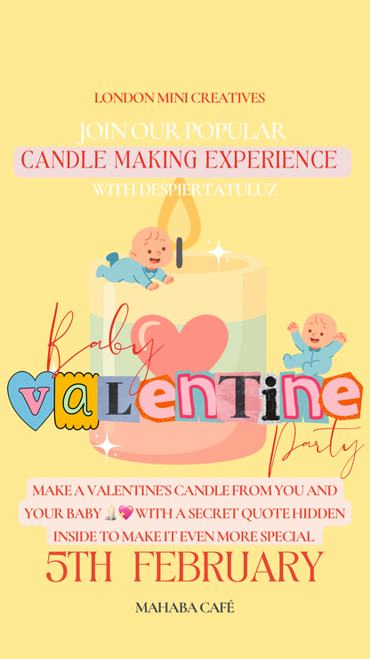 🌸 Baby Valentine Candle Making – A Creative Morning for Mums/Dads & Little Ones 🌸