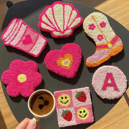 Punch Needle Initial Coaster: Make Your Own Punch Needle Coaster & have fun with us!