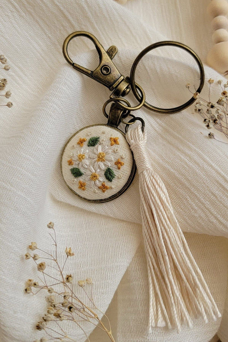 Blossom & Stitch: Embroidered Keychain Sweet Brunch