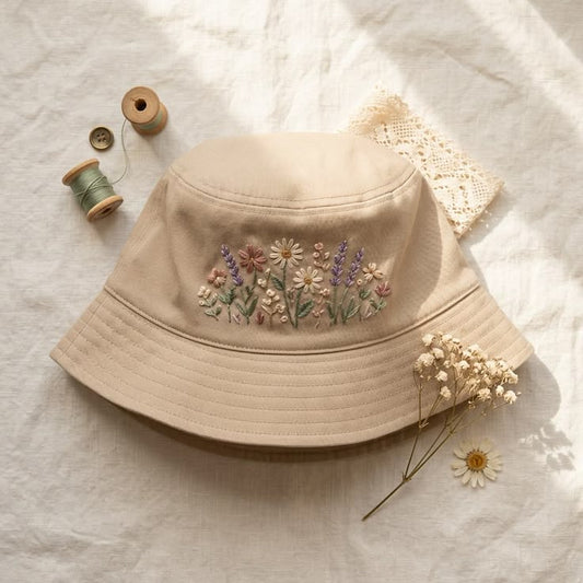 Embroider your own bucket hat, sip & meet new friends!