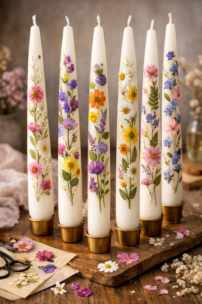 Design your own Pressed Flowers Candles, sip and make new friends! 🎀✨