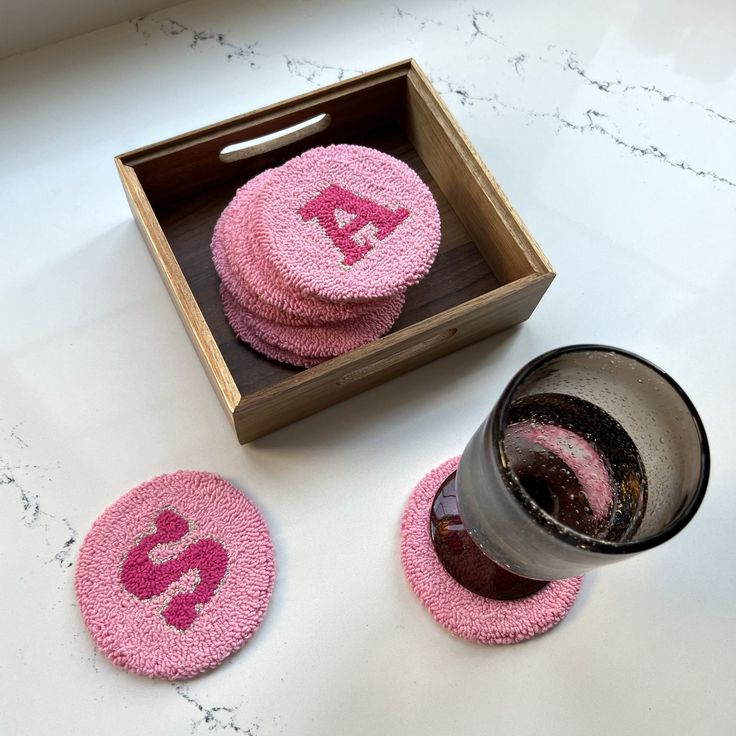 Punch Needle Initial Coaster: Make Your Own Punch Needle Coaster & have fun with us!