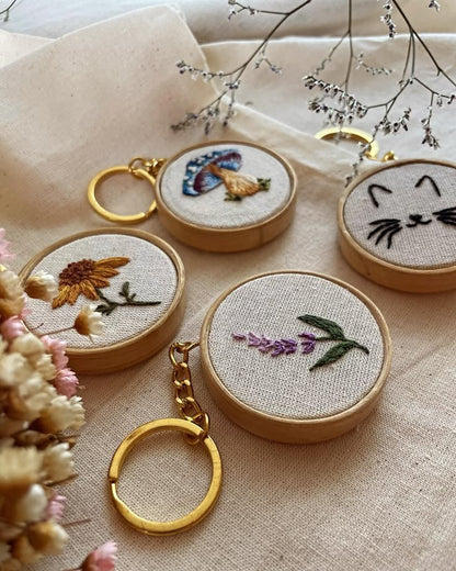 Embroider your own keychain, sip & meet new friends!