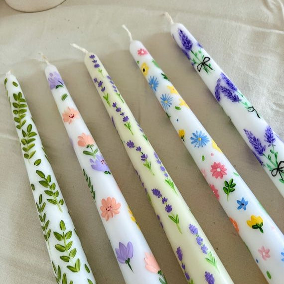 Hand-painted candles - private event