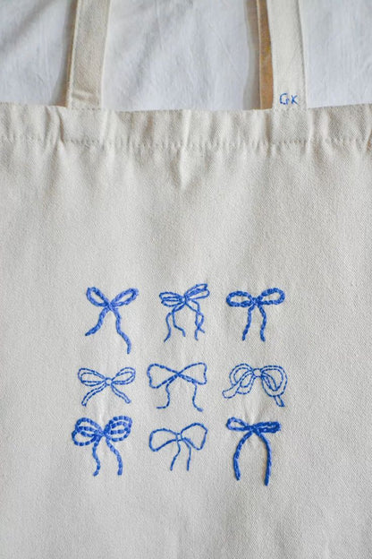 Embroider your own tote bag, sip & meet new friends!