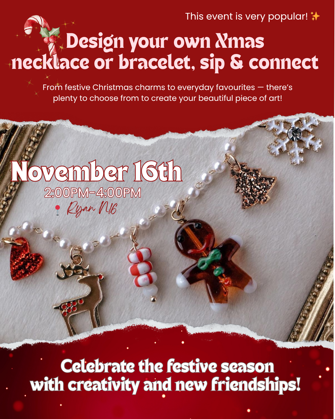 Xmas Edition: Design your own necklace/bracelet/anklet and meet like-minded friends!