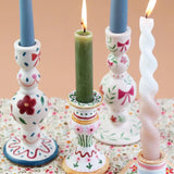 Spring party: 🌸 Hand painted candle and candle holder, sip and chat