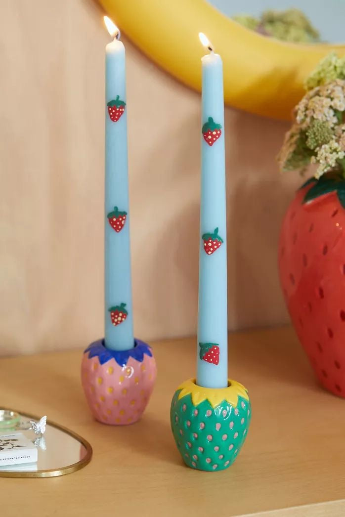 Spring party: 🌸 Hand painted candle and candle holder, sip and chat