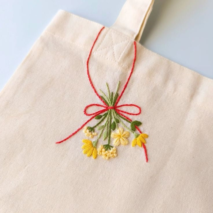 Embroider your own tote bag, sip & meet new friends!