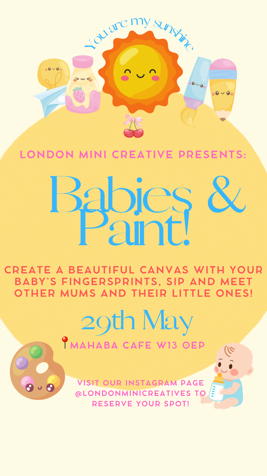 Babies & Paint - Create a beautiful canvas with your baby's fingerprints, sip & meet other mums and their little ones!