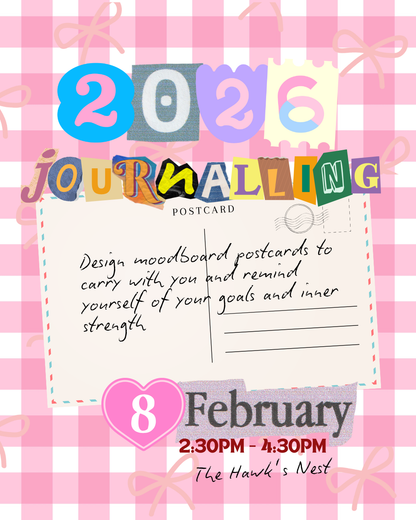 2026 Journaling: Design moodboard postcards to carry with you and remind yourself of your goals and inner strength ✨