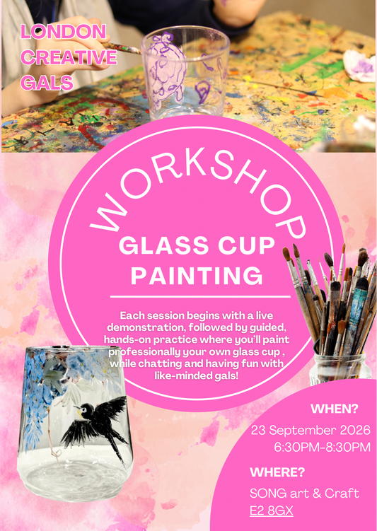 Professional Glass Cup Painting Workshop and chats! ✨