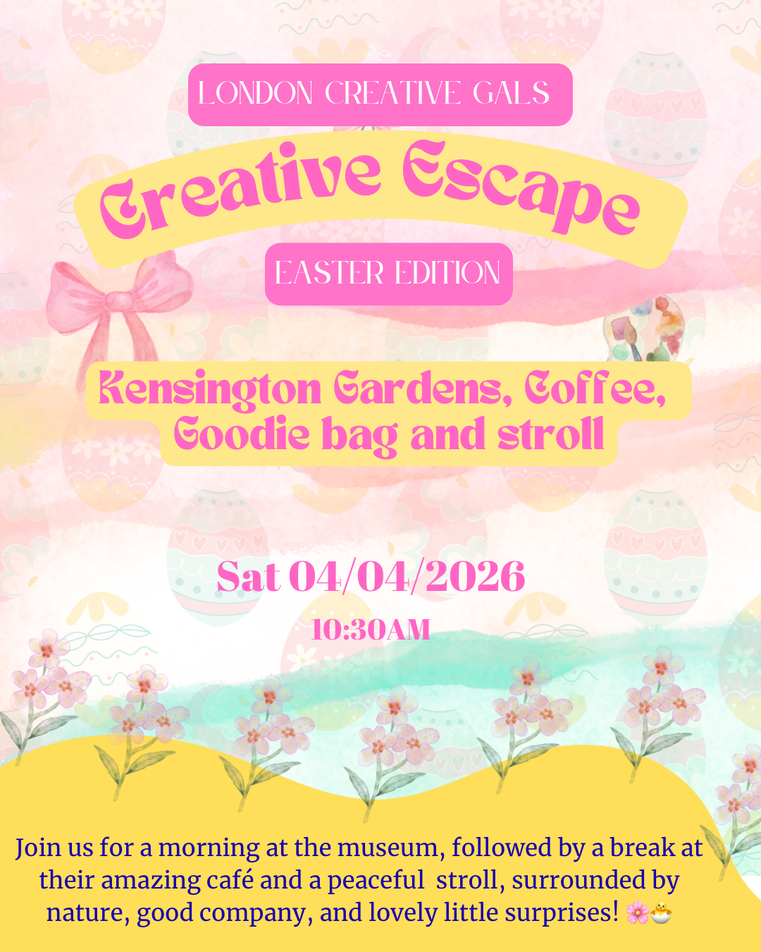 Easter Escape: Kensington Gardens, Coffee, Goodie bag and stroll