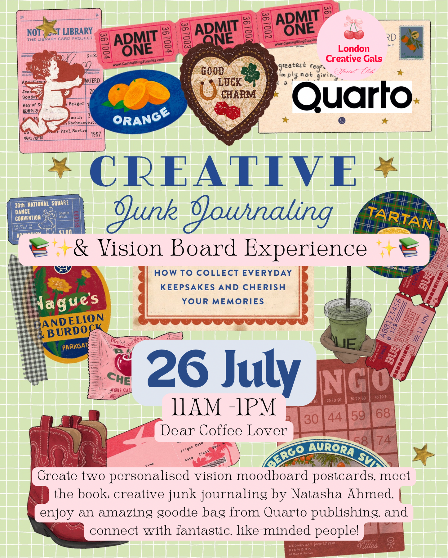 📚 Meet the Book: Creative Junk Journaling by Natasha Ahmed ✨ A Special Workshop in Collaboration with Quarto Publishing