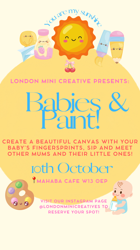 Babies & Paint - Create a beautiful canvas with your baby's fingerprints, sip & meet other mums and their little ones!