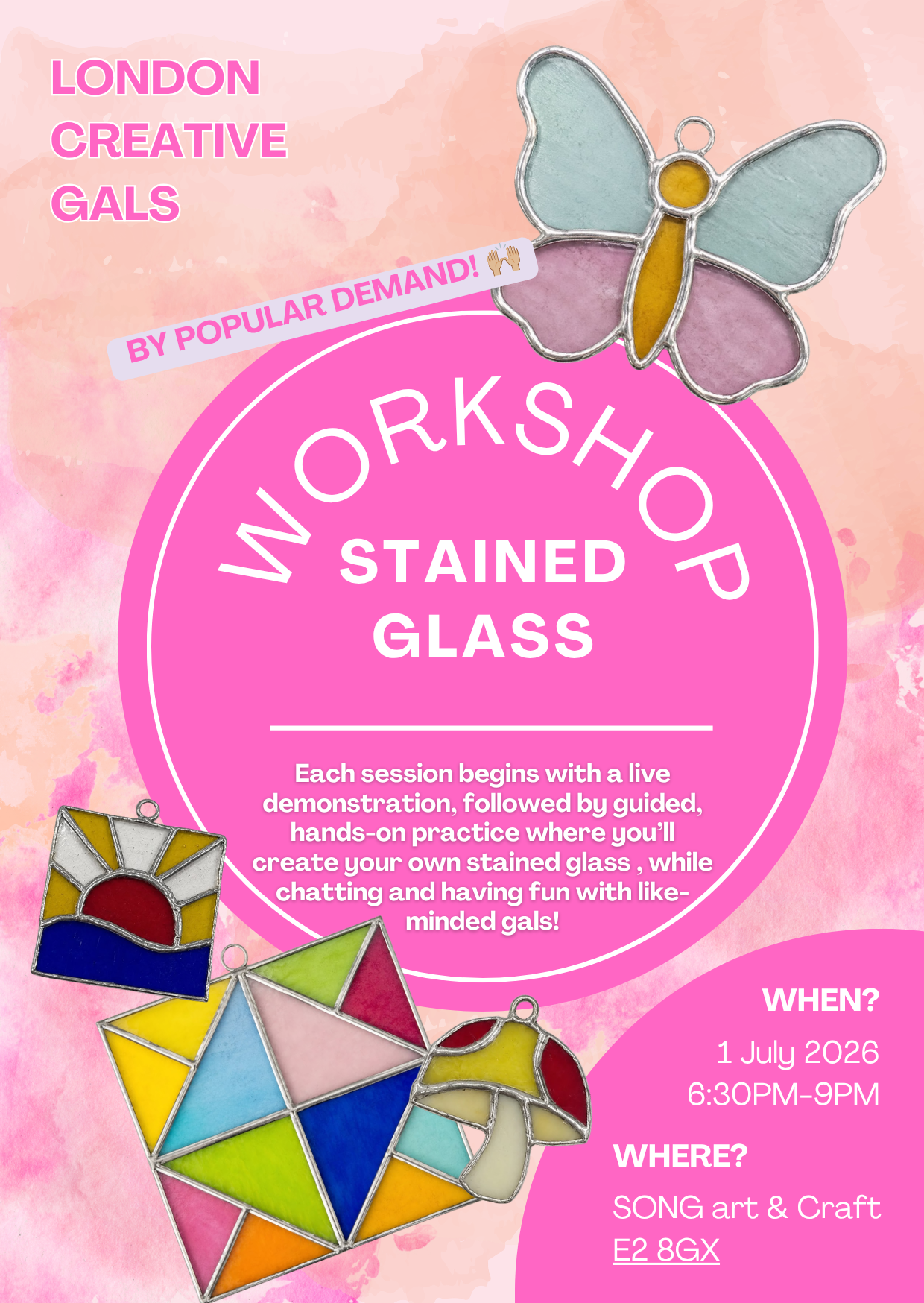Stained Glass Workshop & Chats  ✨