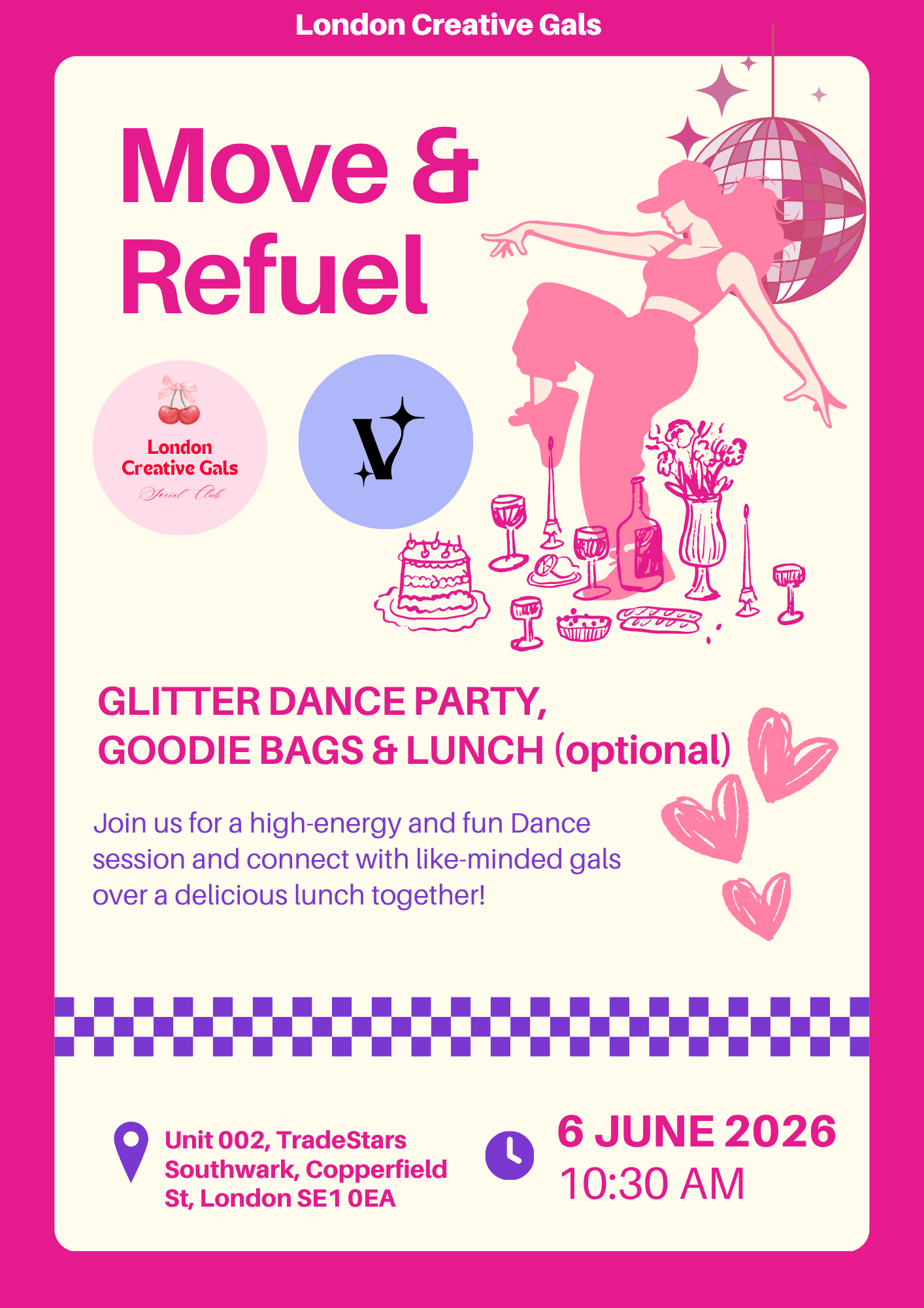 Move & Refuel: Dance Party, Goodie Bag & Brunch (optional) 🔥💃🪩🥐