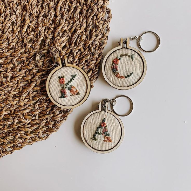 Blossom & Stitch: Embroidered Keychain Sweet Brunch