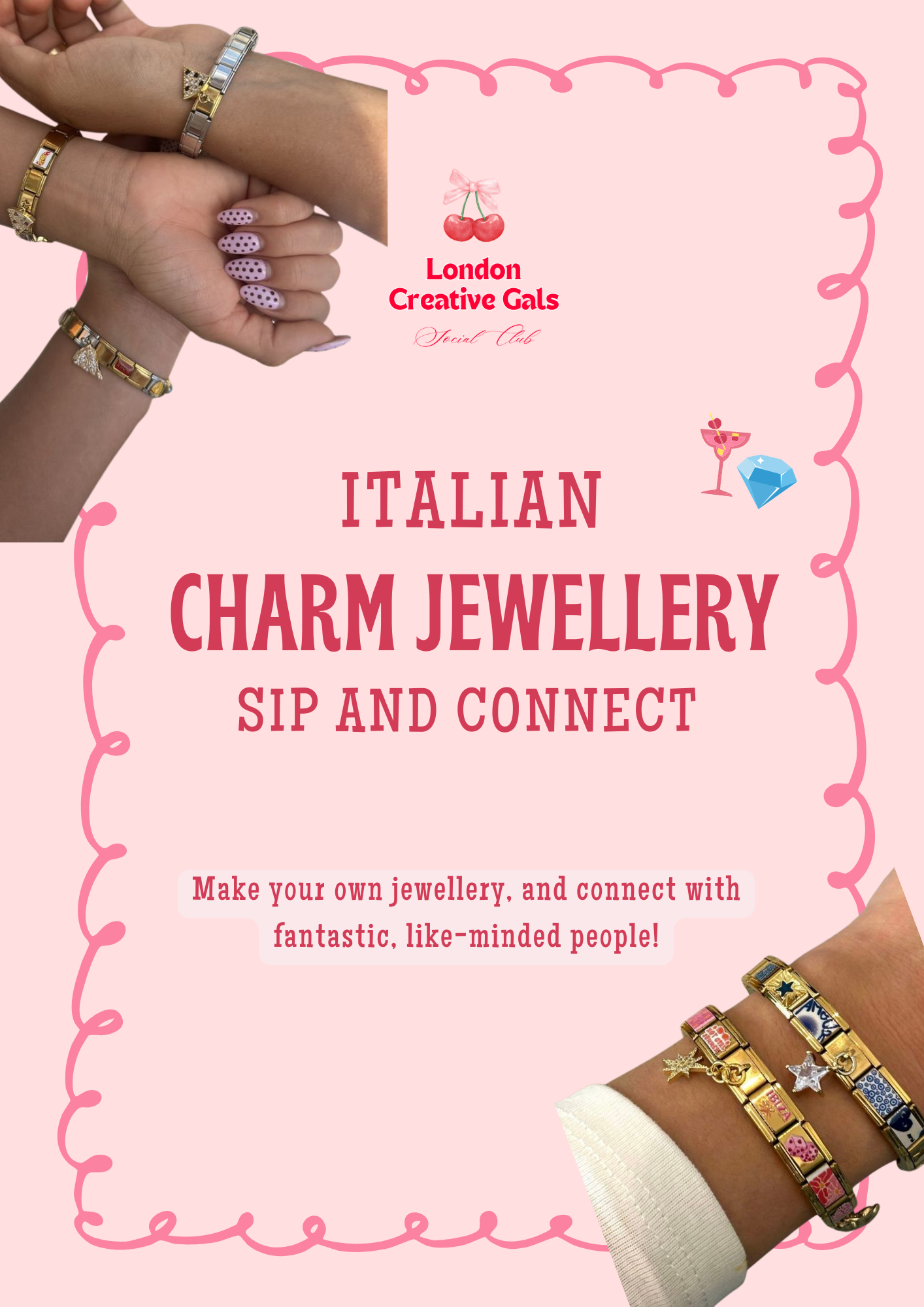🎀 ITALIAN CHARMS JEWELLERY, SIP AND CONNECT 🎀