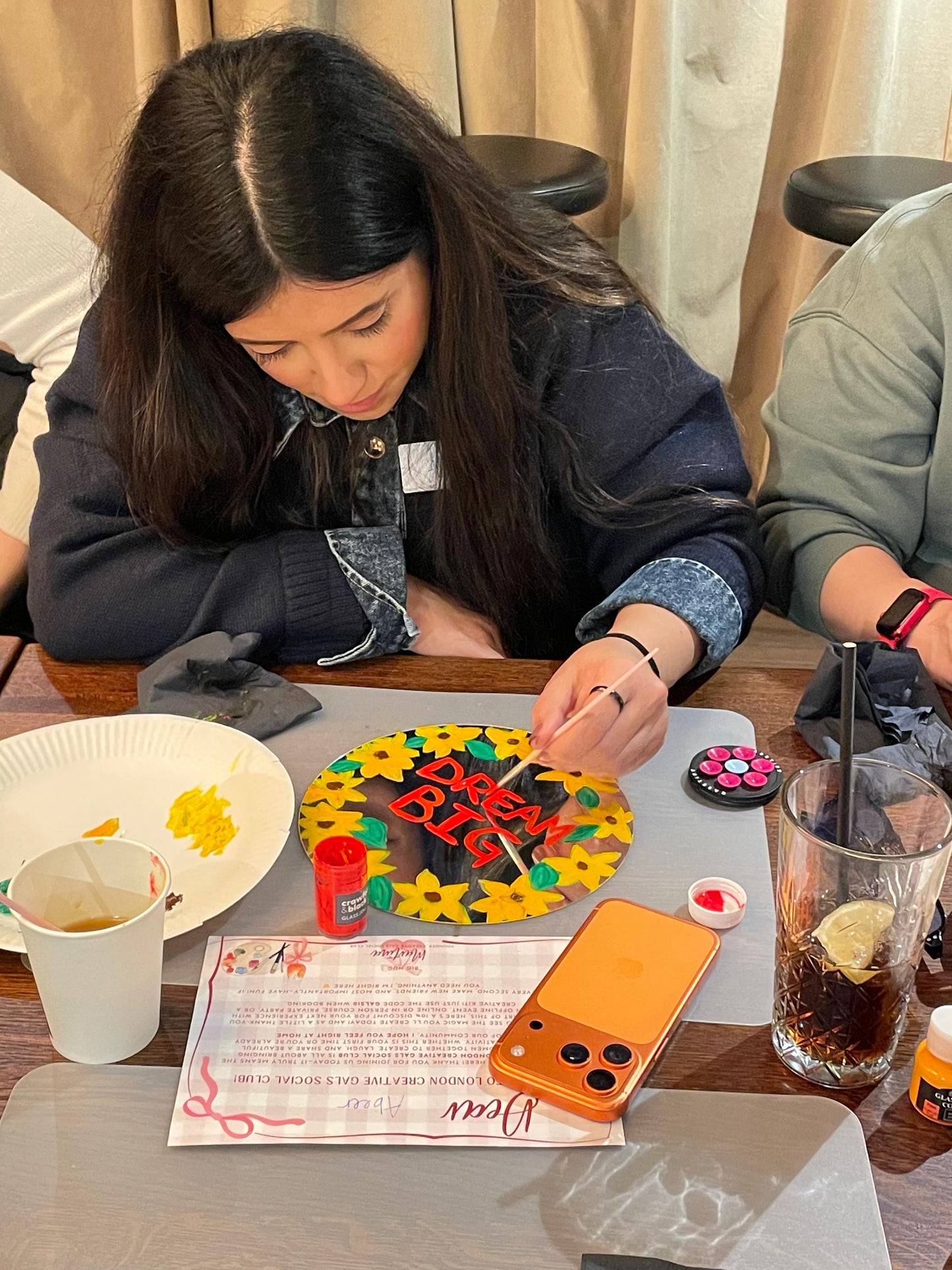 Believe in yourself: hand-paint your own motivational mirror, sip & make new creative connections!