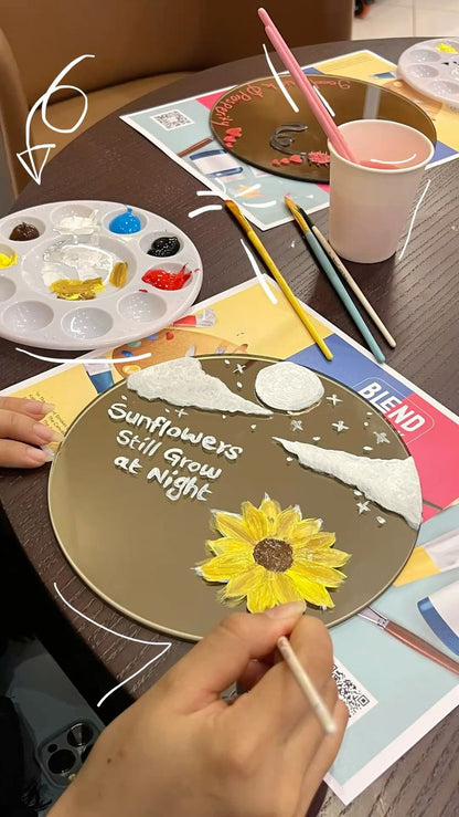 Hello New Year: hand-painted your own motivational mirror, sip & start the year with creative connections!