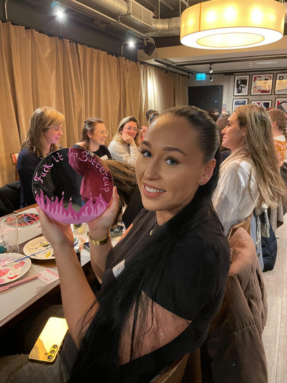 Believe in yourself: hand-paint your own motivational mirror, sip & make new creative connections!