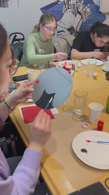 Hello New Year: hand-painted your own motivational mirror, sip & start the year with creative connections!