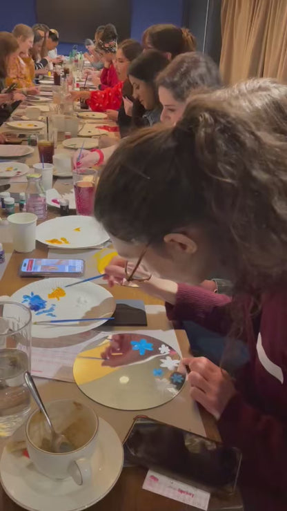 Believe in yourself: hand-paint your own motivational mirror, sip & make new creative connections!